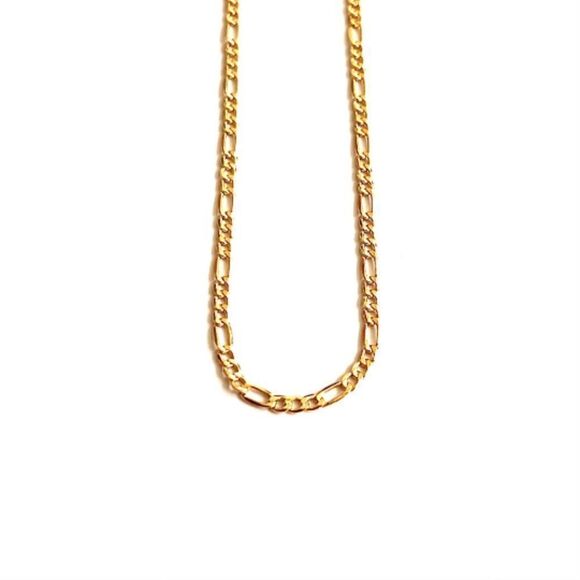 14k real gold figaro necklace 22” long | Valuable Gift | Figaro Necklace - Picture 1 of 10